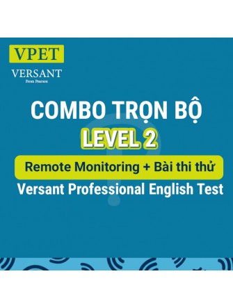 Professional English Test + Practice test LV2 (Trọn bộ VPET Thi tại nhà có giám thị từ xa + Thi thử LV2)